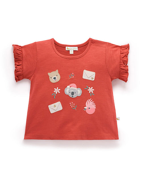 Girl's Koala Embroidered Tee Shirt