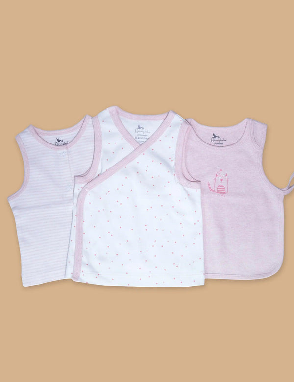 Organic Cotton Baby Jabla Set – 3 Pcs (Pink Combo) - ohmybebe