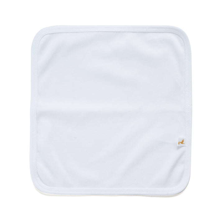 Organic Cotton 3-Piece Washcloth Set (10x10 inches) – Blue/White/Grey Combo - ohmybebe